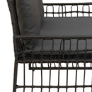 vidaXL Kerti pad Egyszínű Fekete és Sötétszürke 116 x 55 x 82 cm