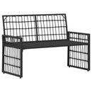 vidaXL Kerti pad Egyszínű Fekete és Sötétszürke 116 x 55 x 82 cm
