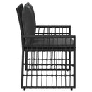 vidaXL Kerti pad Egyszínű Fekete és Sötétszürke 116 x 55 x 82 cm