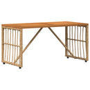 vidaXL Kültéri Asztal Természetes 80 x 40 x 40 cm Acél és poli rattan