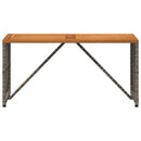 vidaXL Kültéri Asztal Szürke 80 x 40 x 40 cm Acél és poli rattan