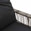 vidaXL Kerti pad párnával 4 pcs Szürke és sötétszürke polirattan
