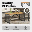 vidaXL Kültéri Asztal Fekete és Barna 80 x 40 x 40 cm polirattan