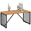 vidaXL Kültéri Asztal Fekete és Barna 80 x 40 x 40 cm polirattan