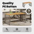 vidaXL Kültéri Asztal Szürke és Barna 80 x 40 x 40 cm polirattan