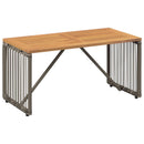 vidaXL Kültéri Asztal Szürke és Barna 80 x 40 x 40 cm polirattan