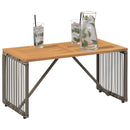 vidaXL Kültéri Asztal Szürke és Barna 80 x 40 x 40 cm polirattan