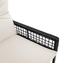 vidaXL Kerti pad párnával Fekete és krémfehér 118 x 55 x 82 cm