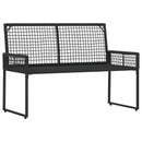 vidaXL Kerti pad párnával Fekete és krémfehér 118 x 55 x 82 cm