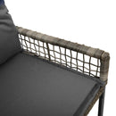 vidaXL Kerti pad párnával Szürke 118 x 55 x 82 cm PE rattan és szövet
