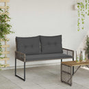 vidaXL Kerti pad párnával Szürke 118 x 55 x 82 cm PE rattan és szövet