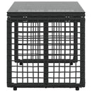 vidaXL Kültéri Asztal Fekete 80 x 40 x 40 cm PE Rattan és Üveg