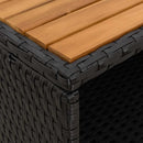 vidaXL Cabinet Fekete 70 x 50 x 87 cm Poliészter és Roly Rattan