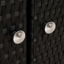 vidaXL Cabinet Fekete 70 x 50 x 87 cm Poliészter és Roly Rattan