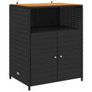 vidaXL Cabinet Fekete 70 x 50 x 87 cm Poliészter és Roly Rattan