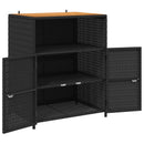 vidaXL Cabinet Fekete 70 x 50 x 87 cm Poliészter és Roly Rattan