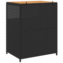 vidaXL Cabinet Fekete 70 x 50 x 87 cm Poliészter és Roly Rattan