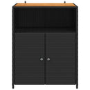 vidaXL Cabinet Fekete 70 x 50 x 87 cm Poliészter és Roly Rattan
