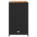 vidaXL Cabinet Fekete 70 x 50 x 87 cm Poliészter és Roly Rattan