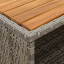 vidaXL Cabinet Szürke 70 x 50 x 87 cm Poliészter és Roly Rattan