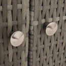 vidaXL Cabinet Szürke 70 x 50 x 87 cm Poliészter és Roly Rattan