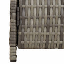 vidaXL Cabinet Szürke 70 x 50 x 87 cm Poliészter és Roly Rattan
