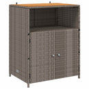 vidaXL Cabinet Szürke 70 x 50 x 87 cm Poliészter és Roly Rattan