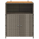 vidaXL Cabinet Szürke 70 x 50 x 87 cm Poliészter és Roly Rattan