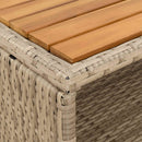 vidaXL Cabinet ajtóval Bézs 70 x 50 x 87 cm Poliészter és Roly Rattan