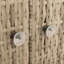vidaXL Cabinet ajtóval Bézs 70 x 50 x 87 cm Poliészter és Roly Rattan