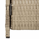 vidaXL Cabinet ajtóval Bézs 70 x 50 x 87 cm Poliészter és Roly Rattan