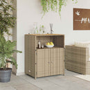 vidaXL Cabinet ajtóval Bézs 70 x 50 x 87 cm Poliészter és Roly Rattan