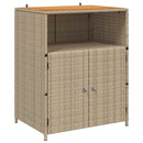 vidaXL Cabinet ajtóval Bézs 70 x 50 x 87 cm Poliészter és Roly Rattan