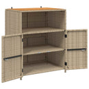 vidaXL Cabinet ajtóval Bézs 70 x 50 x 87 cm Poliészter és Roly Rattan
