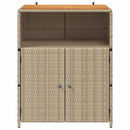 vidaXL Cabinet ajtóval Bézs 70 x 50 x 87 cm Poliészter és Roly Rattan