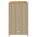 vidaXL Cabinet ajtóval Bézs 70 x 50 x 87 cm Poliészter és Roly Rattan
