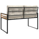 vidaXL Fa réteg pad párnával Egyszínű párnával Krém 114 x 55 x 77 cm
