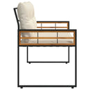 vidaXL Fa réteg pad párnával Egyszínű párnával Krém 114 x 55 x 77 cm