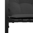 vidaXL Fa réteg pad párnával Egyszínű Tompa szürke 114 x 55 x 77 cm