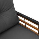 vidaXL Fa réteg pad párnával Egyszínű Tompa szürke 114 x 55 x 77 cm