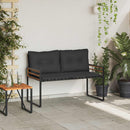 vidaXL Fa réteg pad párnával Egyszínű Tompa szürke 114 x 55 x 77 cm