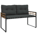 vidaXL Fa réteg pad párnával Egyszínű Tompa szürke 114 x 55 x 77 cm