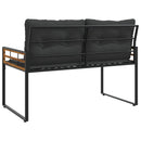 vidaXL Fa réteg pad párnával Egyszínű Tompa szürke 114 x 55 x 77 cm
