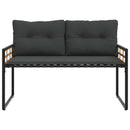 vidaXL Fa réteg pad párnával Egyszínű Tompa szürke 114 x 55 x 77 cm