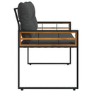 vidaXL Fa réteg pad párnával Egyszínű Tompa szürke 114 x 55 x 77 cm