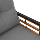 vidaXL Fa réteg pad párnával Egyszínű Világosszürke 114 x 55 x 77 cm