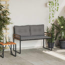 vidaXL Fa réteg pad párnával Egyszínű Világosszürke 114 x 55 x 77 cm