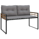 vidaXL Fa réteg pad párnával Egyszínű Világosszürke 114 x 55 x 77 cm