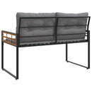 vidaXL Fa réteg pad párnával Egyszínű Világosszürke 114 x 55 x 77 cm