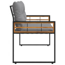 vidaXL Fa réteg pad párnával Egyszínű Világosszürke 114 x 55 x 77 cm